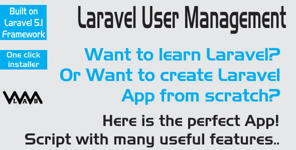دانلود اسکریپت حرفه ای مدیریت کاربران Laravel User Manager v1.1