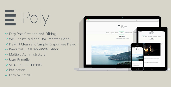اسکریپت راه اندازی وبلاگ شخصی Poly v1.6 - Blogging Platform